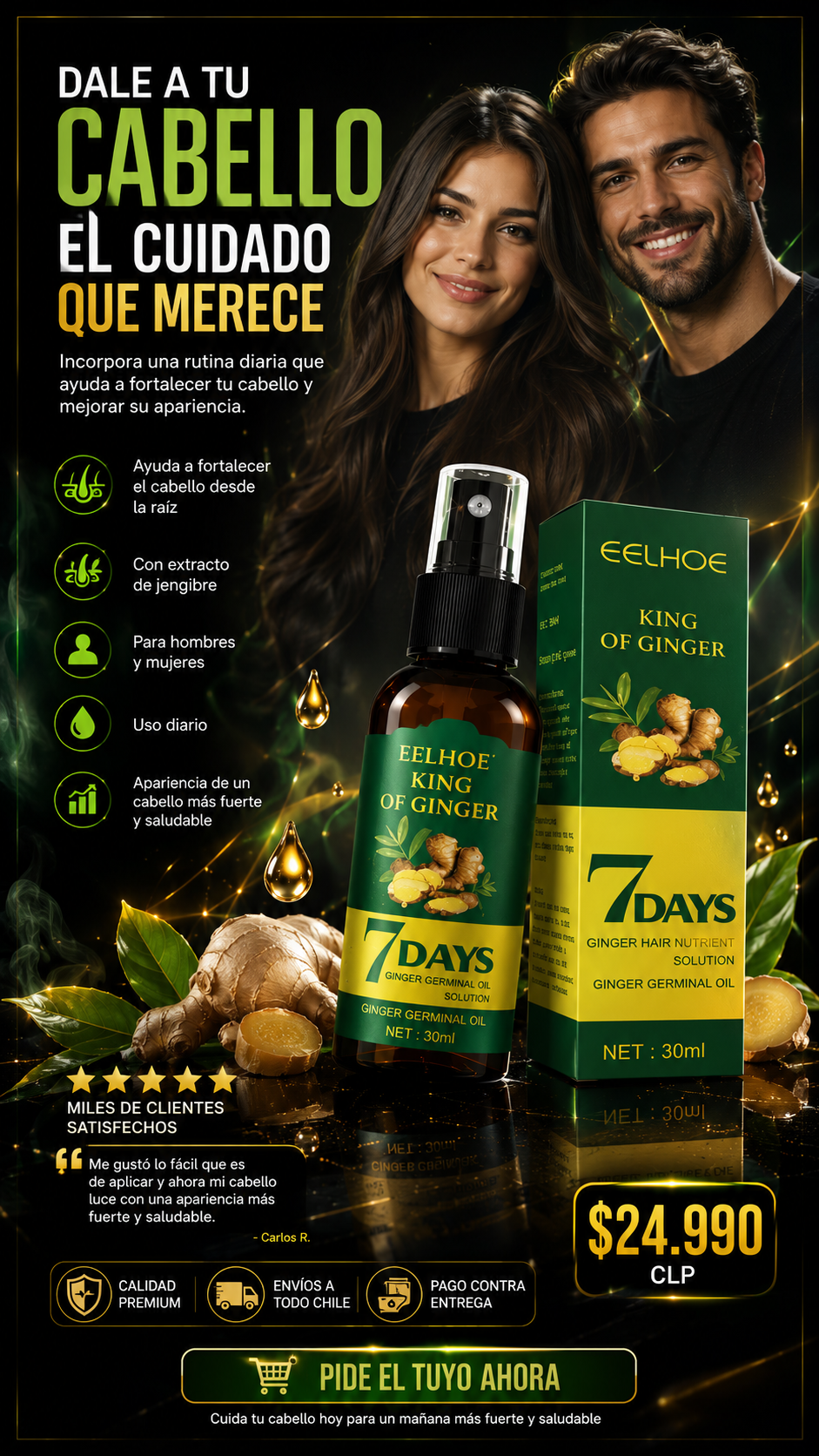 Serum Capilar Revitalizante 7D fortalece tu cabello desde la raiz
